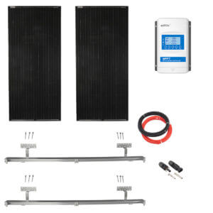 Solcellspaket 380W stuga & fritidshus - med pannfäste AllBlack